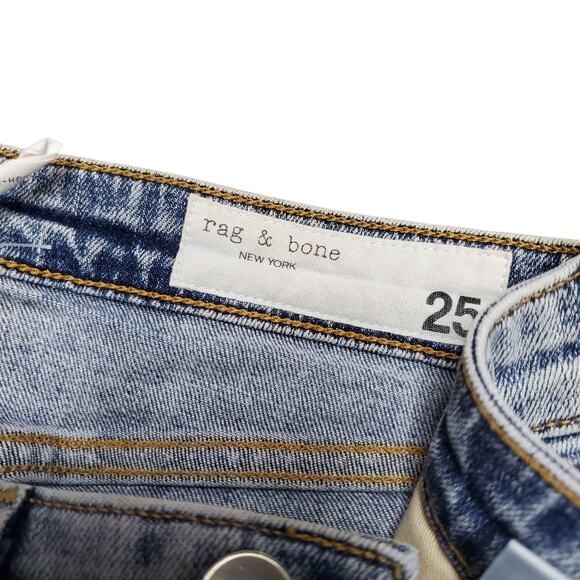 Rag & Bone Nina High Rise Ankle Flare Distressed Light Wash Jeans - Size 25 - Picture 2 of 8